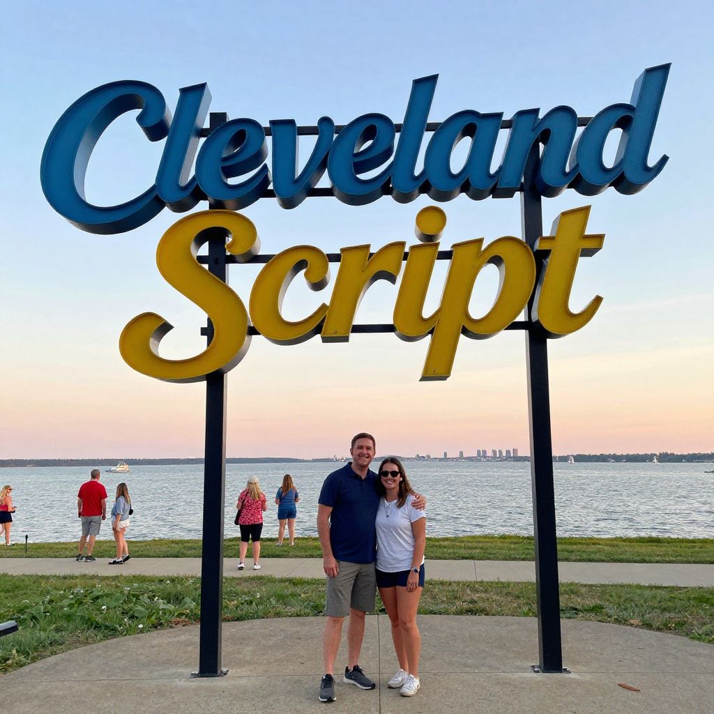 Cleveland Script Sign