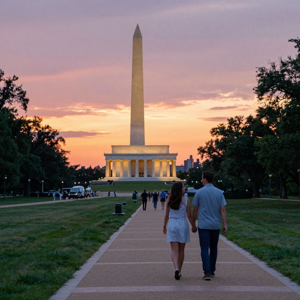 Stroll Along the National Mall at Sunset