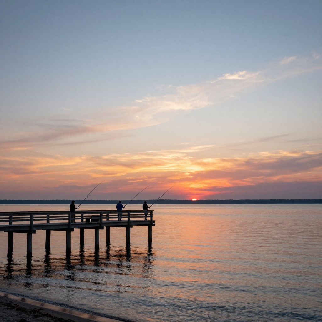 Fishing from the Colonial Beach Pier
