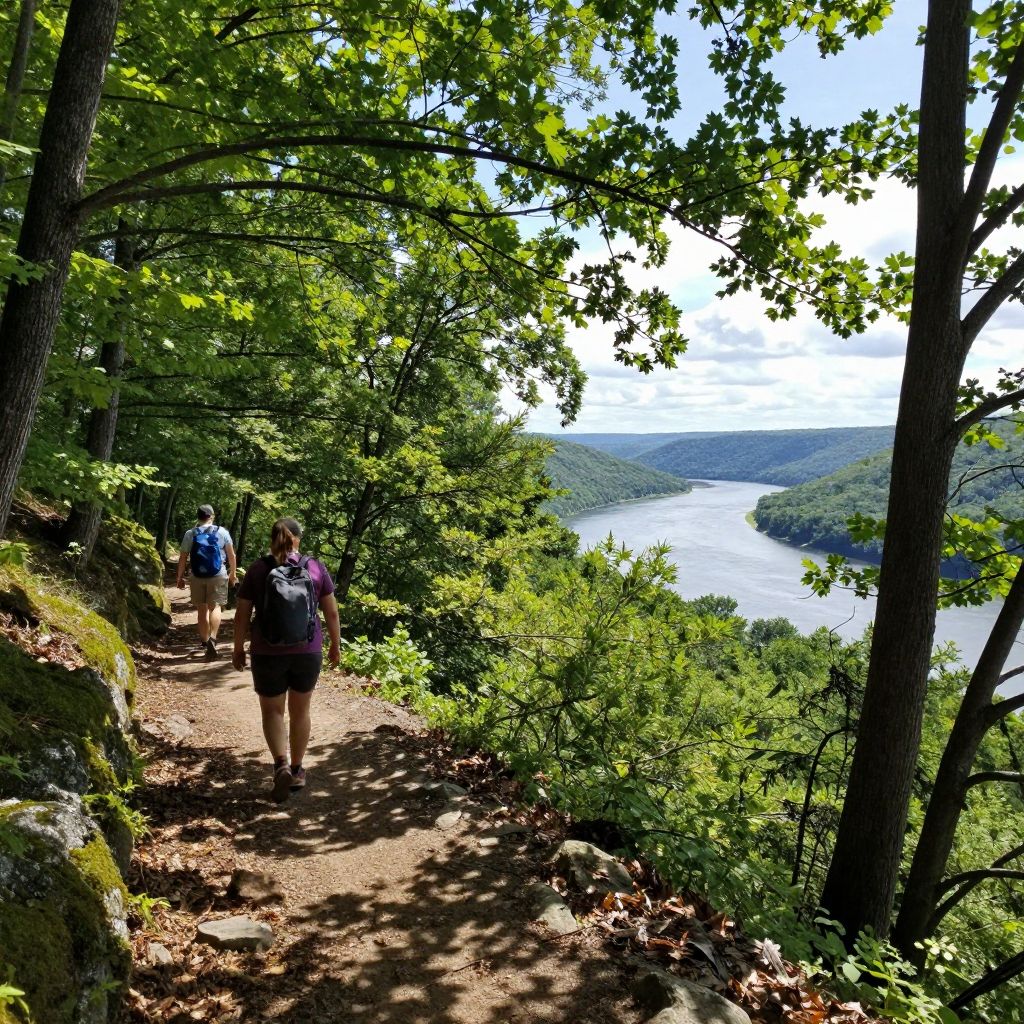 Hiking at Westmoreland State Park