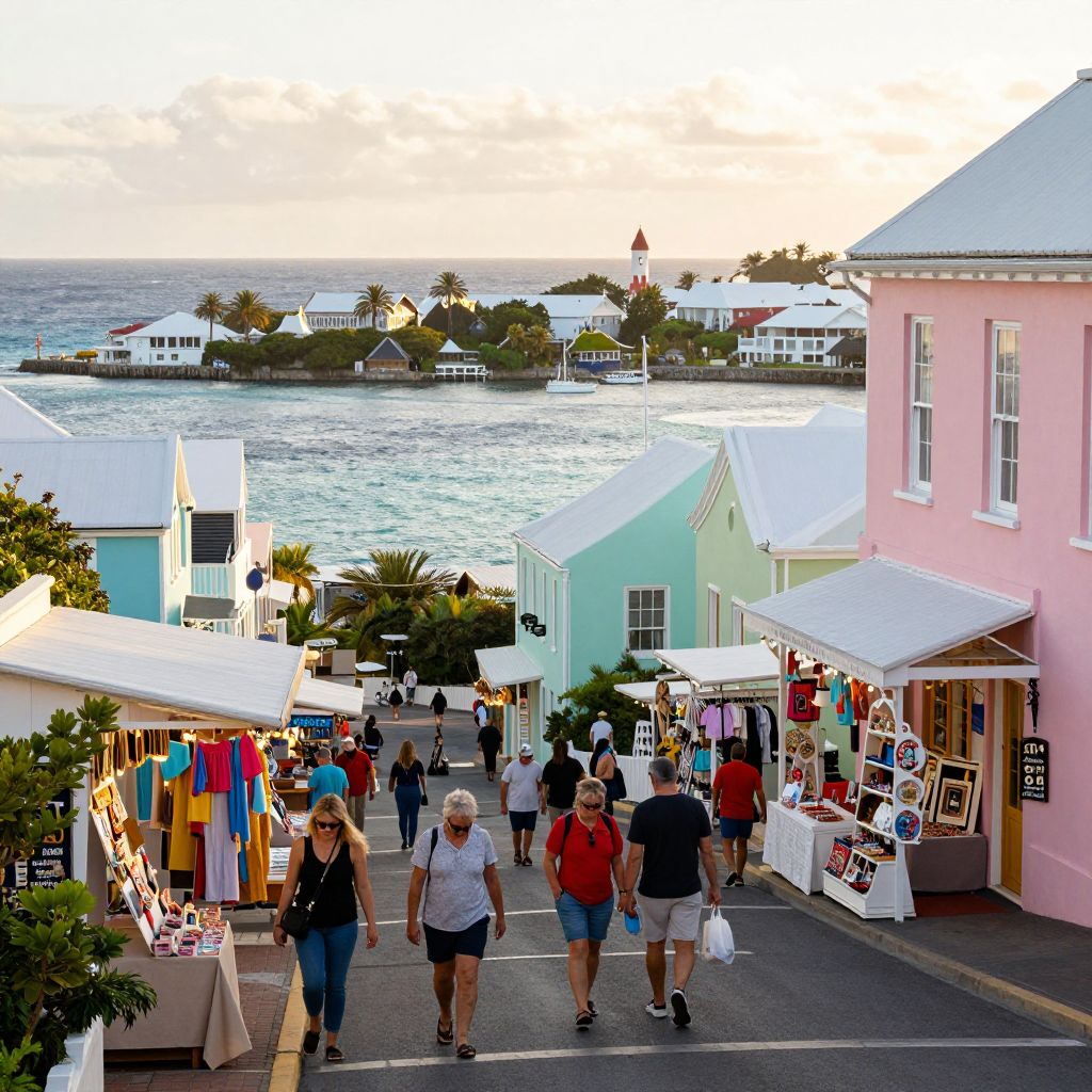 Front Street in Hamilton Bermuda