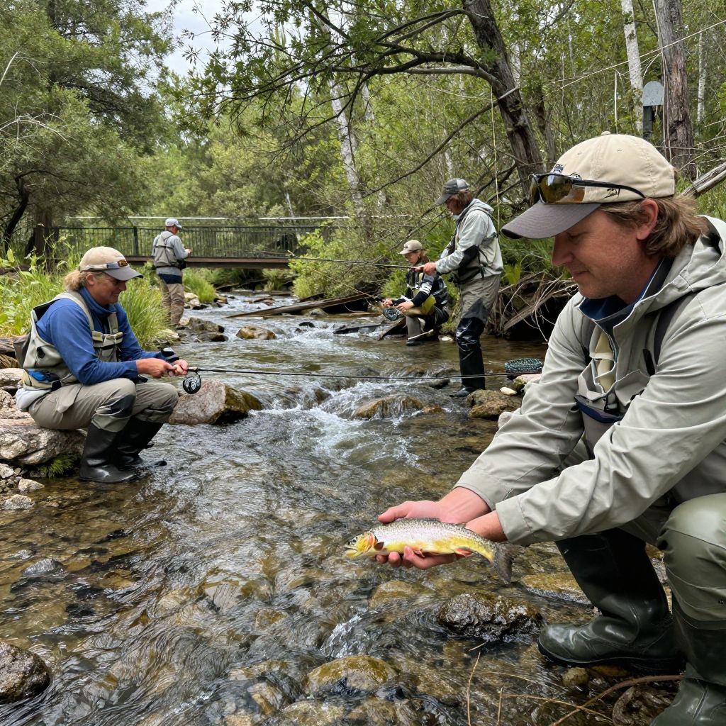 Fly Fish at Buck Creek Trout Farm