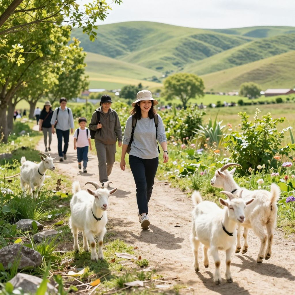Guided Goat Hikes at Storybrook Acres