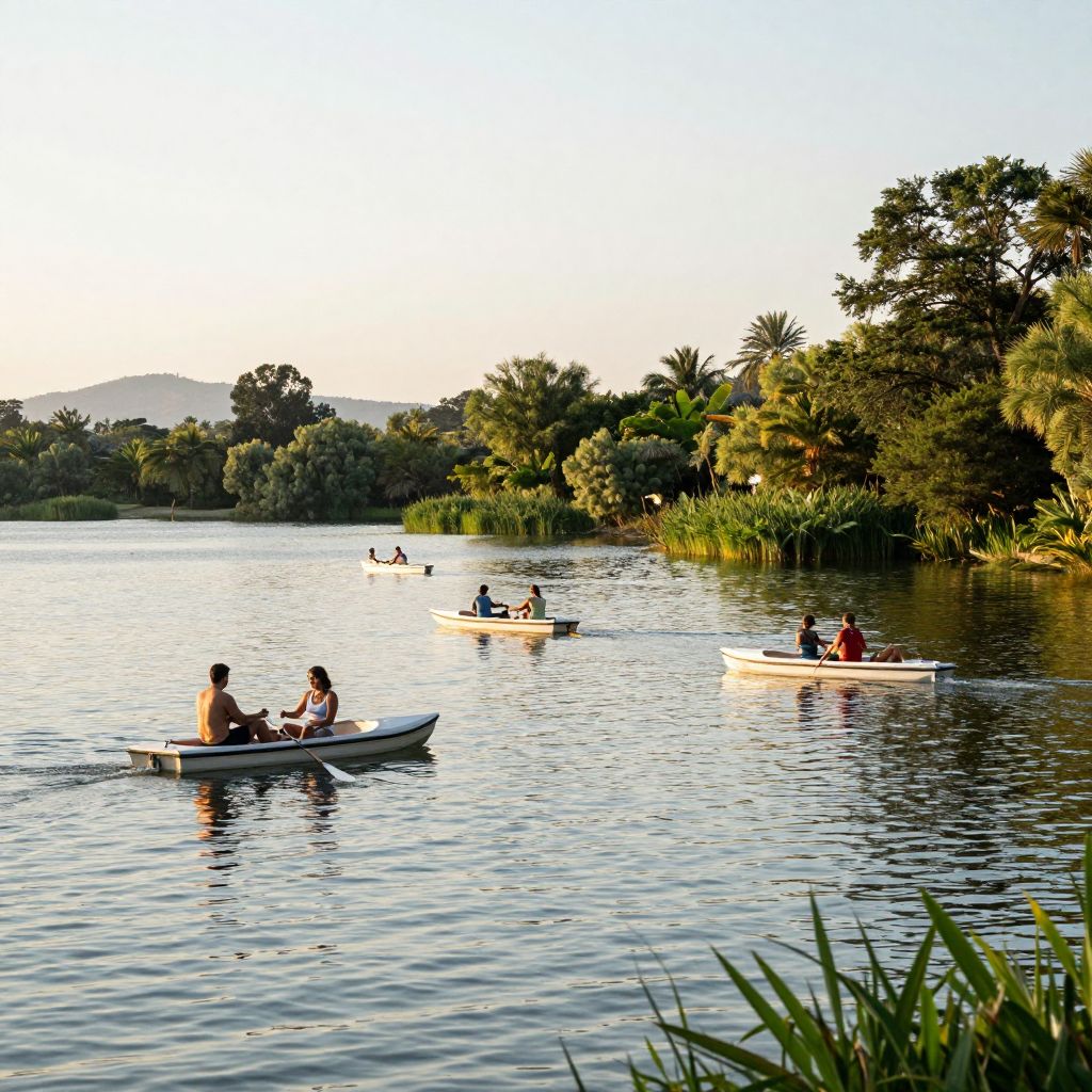 Paddleboats at Lake El Estero