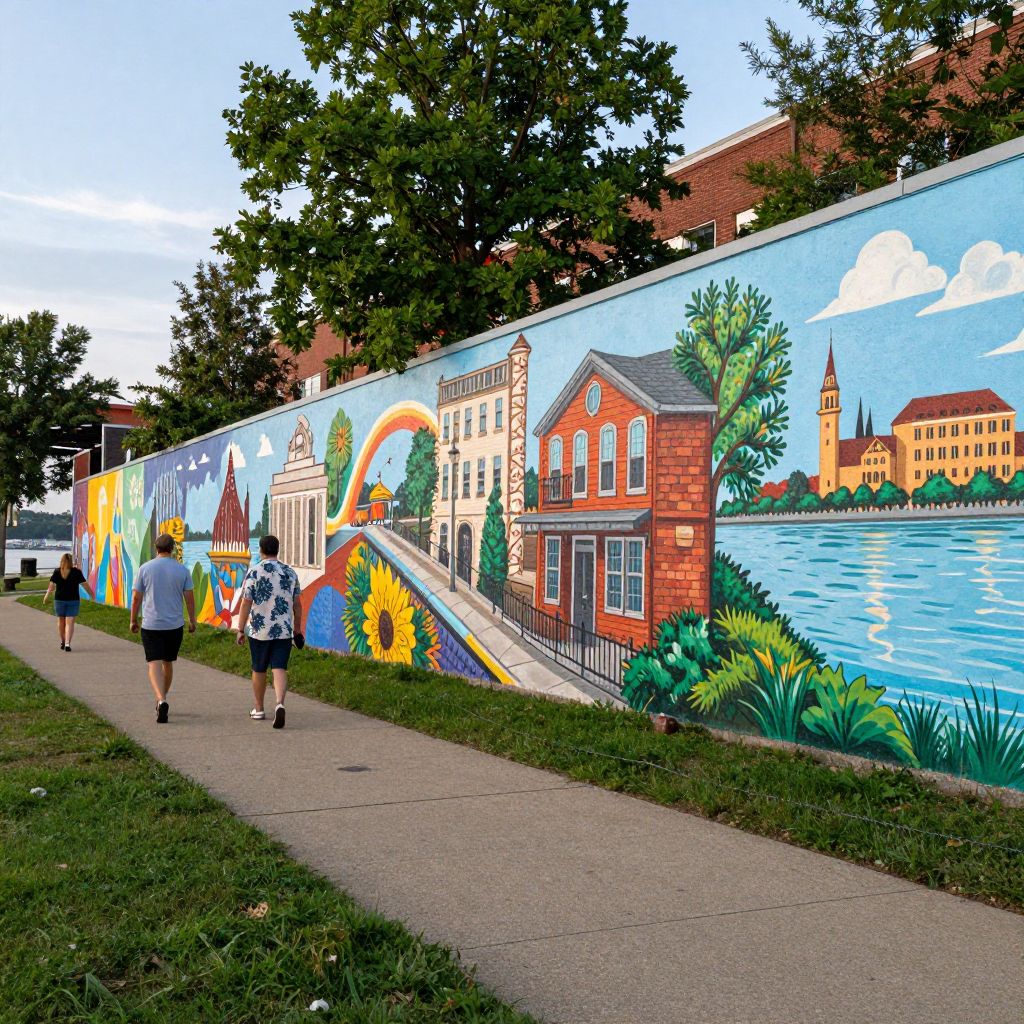 Portsmouth Floodwall Murals