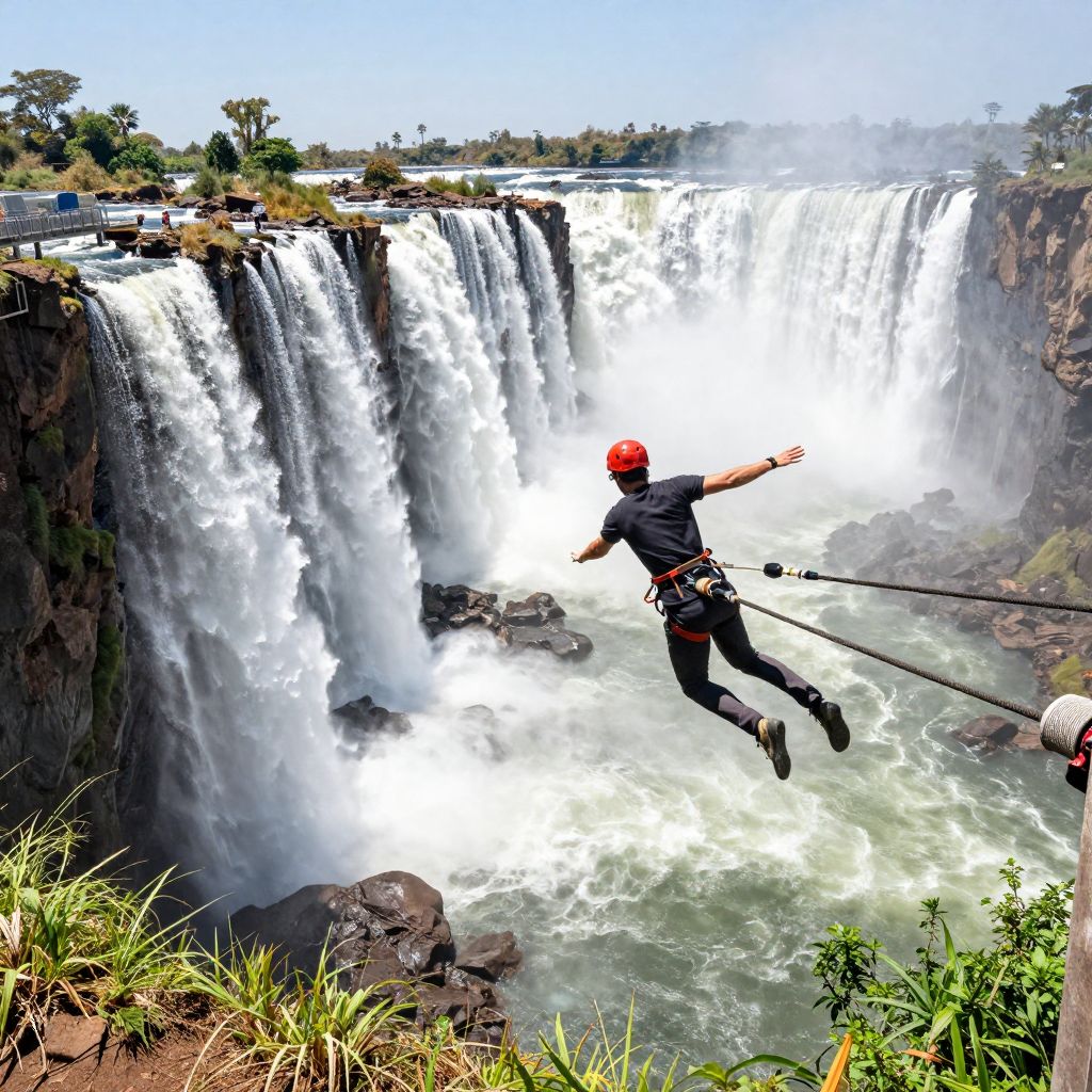 Bungee Jumping from Victoria Falls Bridge