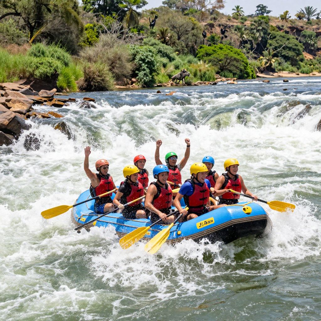 White-Water Rafting on Zambezi River