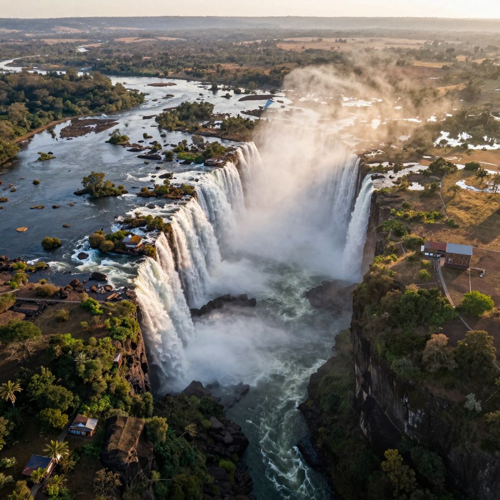 Helicopter Flight Over Victoria Falls