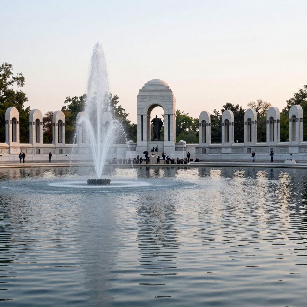 Reflect at the World War II Memorial