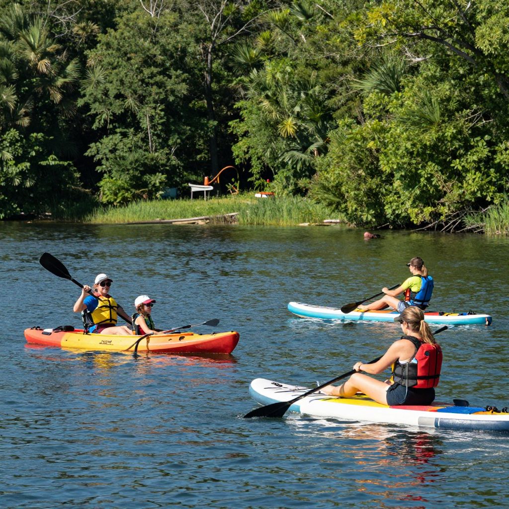 Kayaking on Kerr Lake