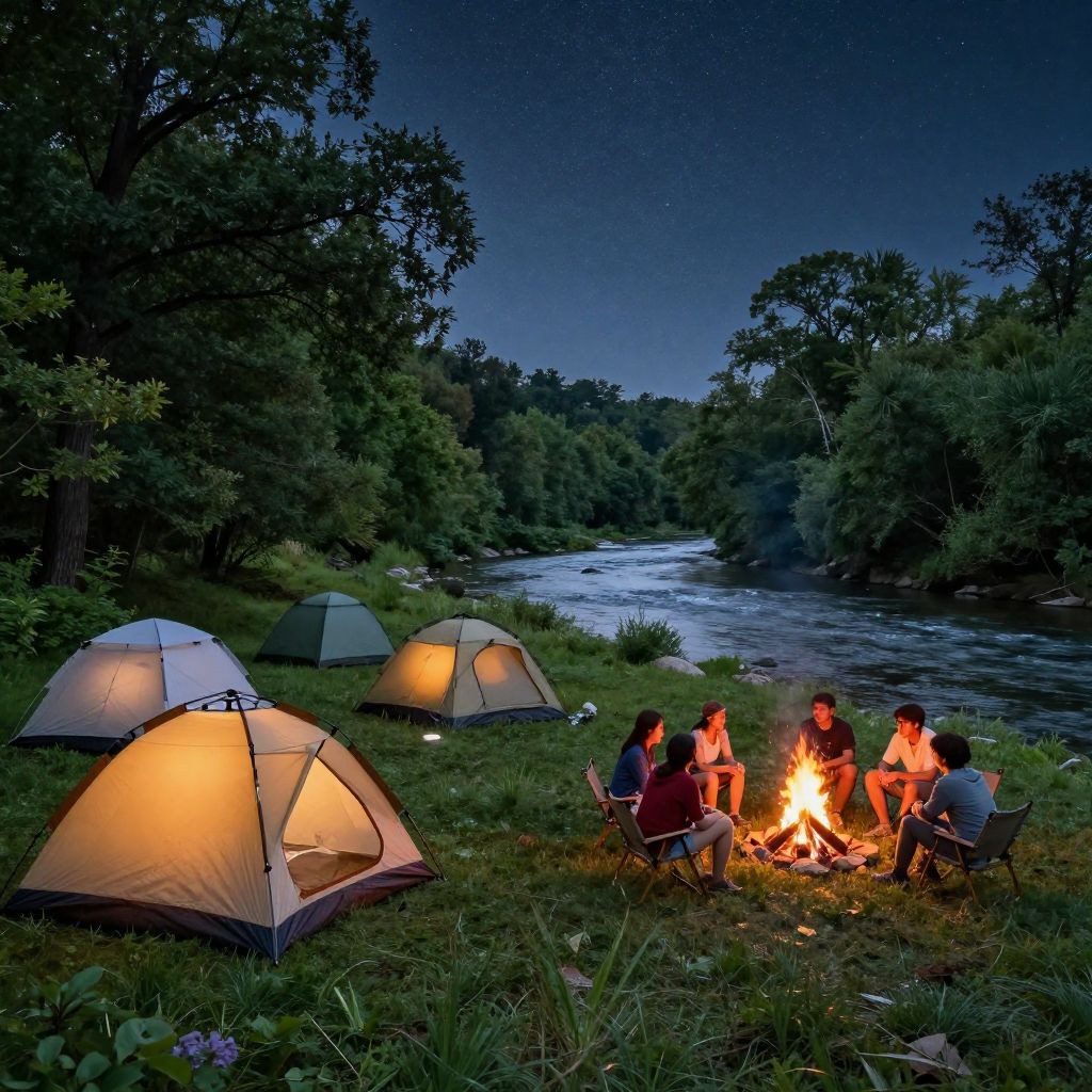 Camping at Dayton State Park