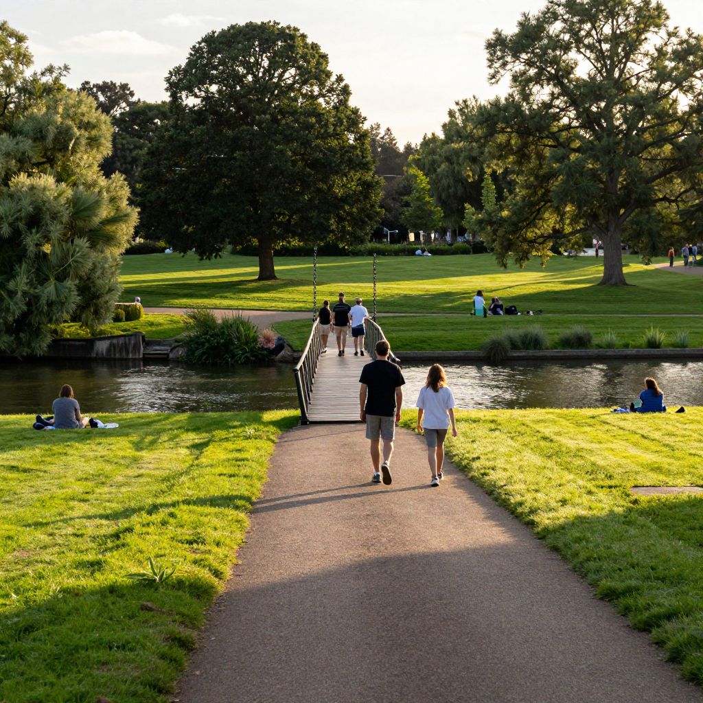 Stroll Through Swinging Bridge Park