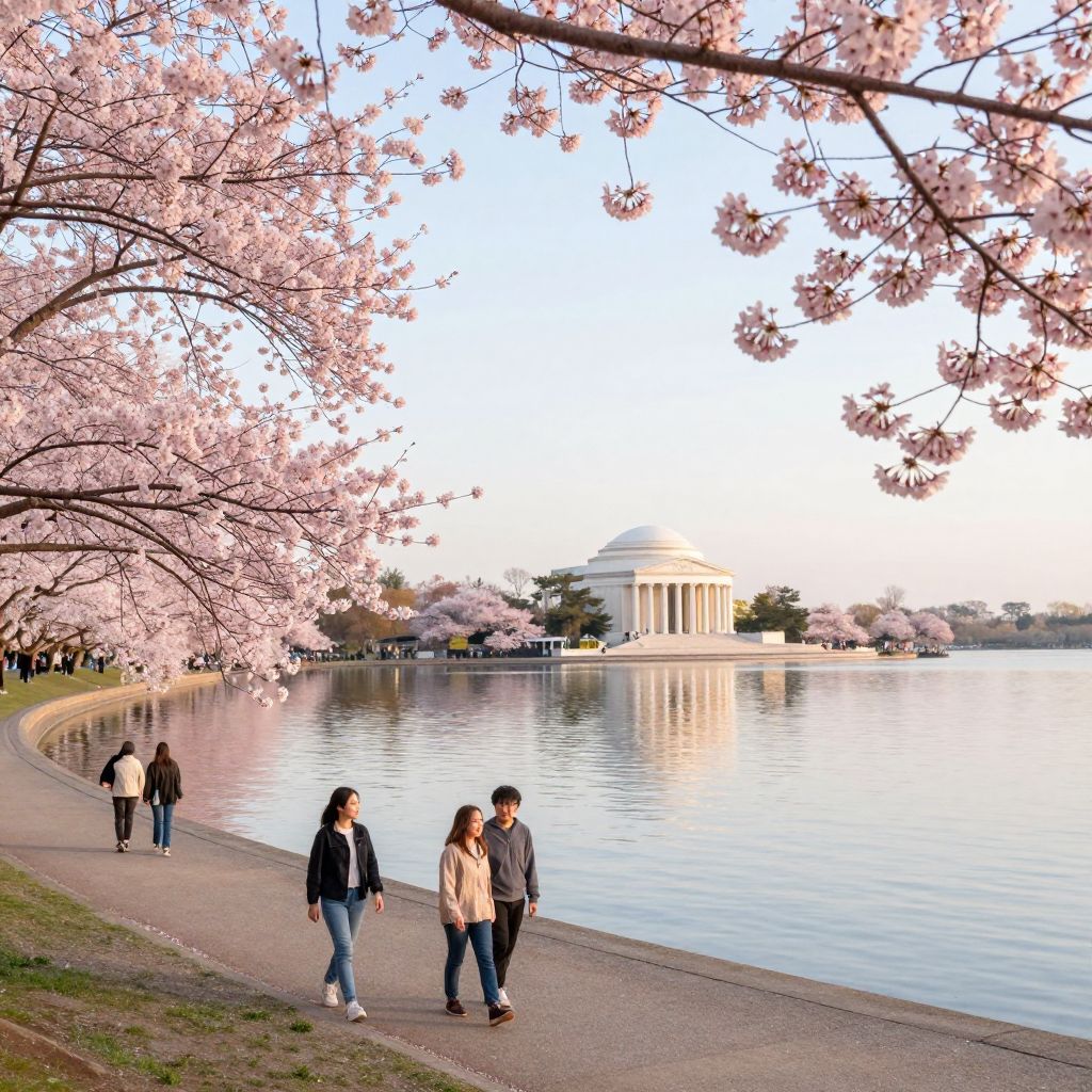 Walking around the Tidal Basin